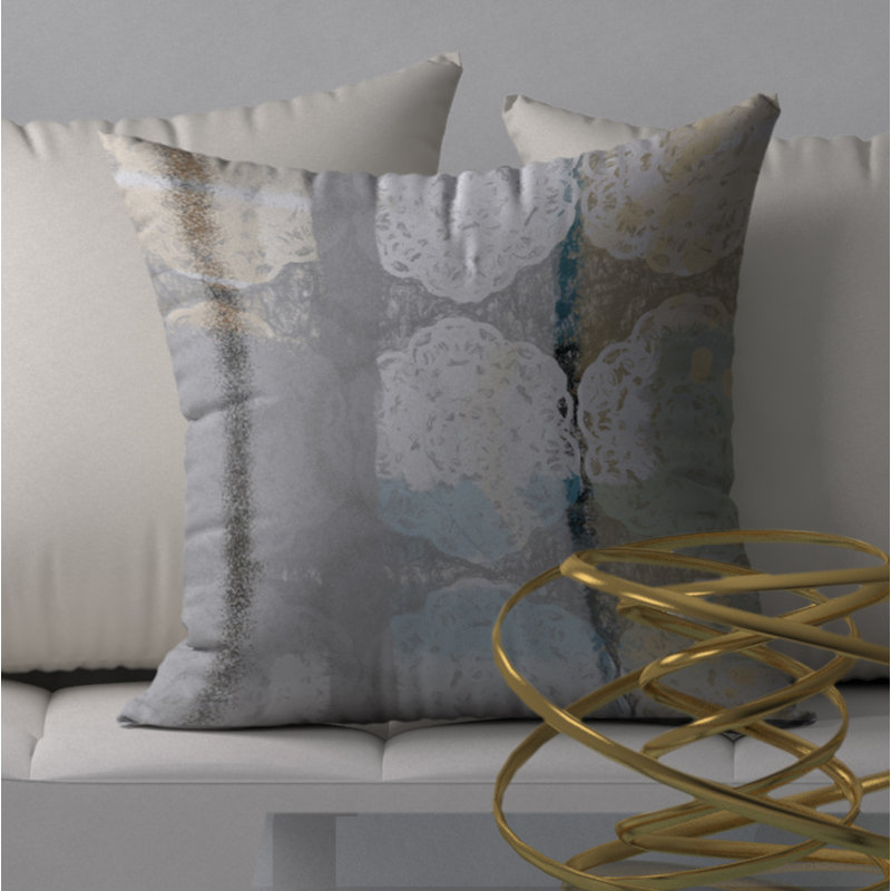 Abstract Reversible Throw Pillow, 20" x 20"