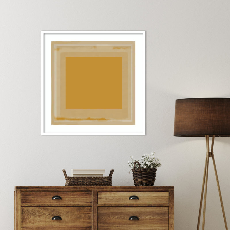 «Pastel Geometric 10» par Pearlstein, impression sur bois encadrée, Blanc svelte, H 33 po x l 33 po
