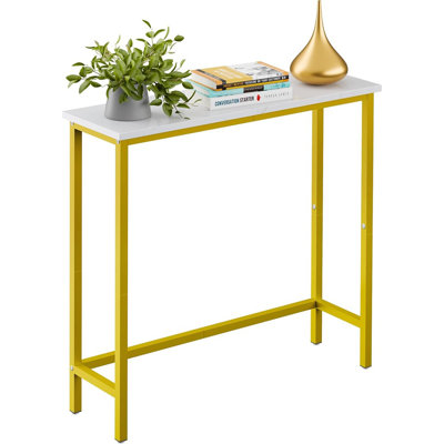 Narrow Console Table, 29.5" Slim Entryway Table, Sofa Stand, Hallway Shelf For Hallway, Bedroom, Living Room, Foyer, White
