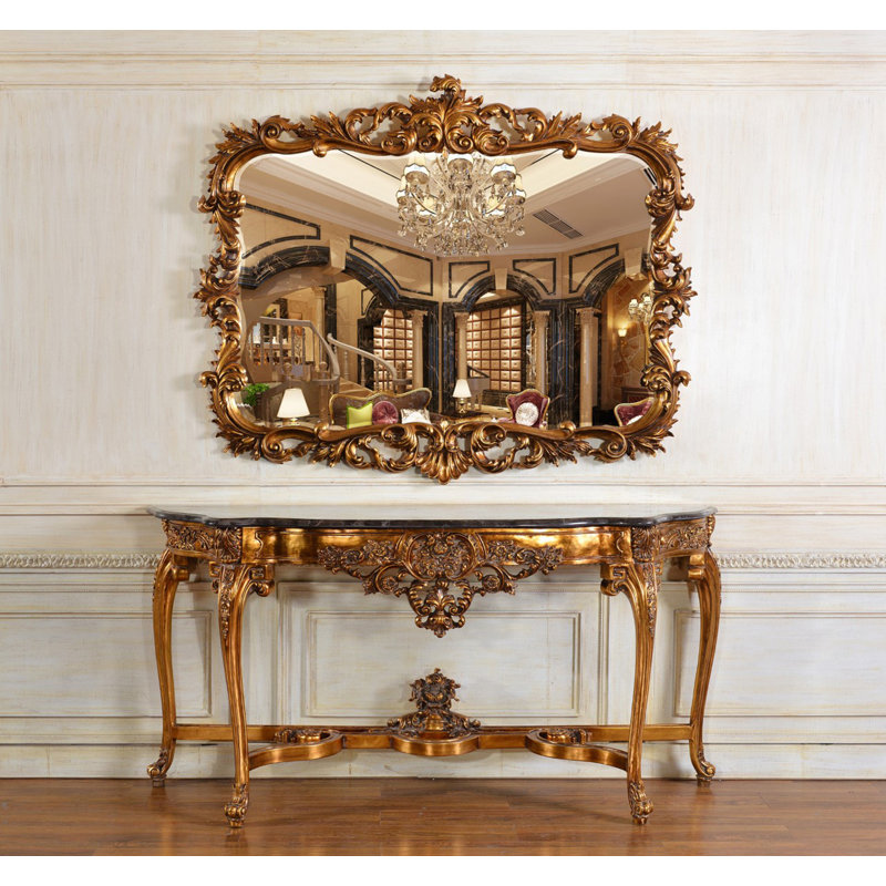 Miroir d'appoint Rosia, Doré
