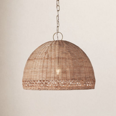 Augusta Rattan/Wicker Dimmable Pendant