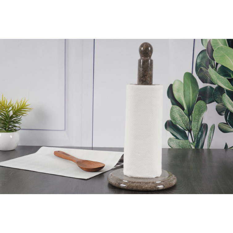 Countertop Freestanding Paper Towel Holder with Weighted Base Suction Cups Latitude Run