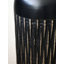 Ensemble de 3 vases de sol modernes en métal noir avec motif texturé pour le salon (32,68, 25,98, 19,69 po)