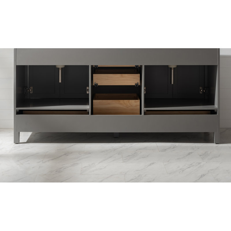 Ensemble de meuble-lavabo double 72 po Oberlander, Gris