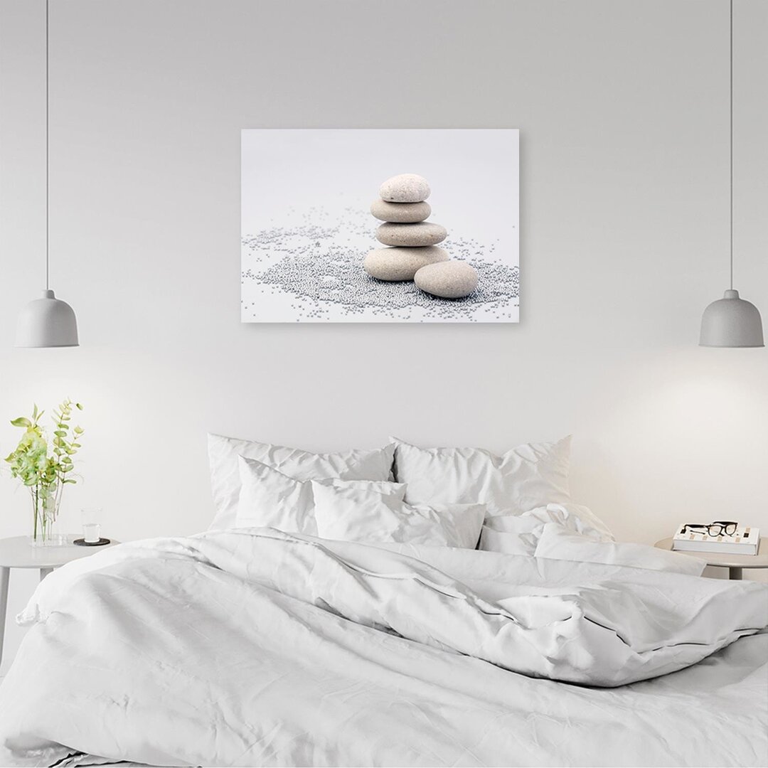 Leinwandbild Grey Zen Stones