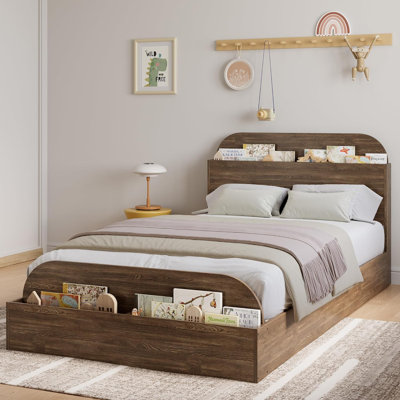 Wood Platform Bed with Storage Headboard & Footboard by Latitude Run