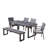 Revilla 6 - Person Acacia Wicker Patio Dining Set with Rectangular Table , Cushions Included