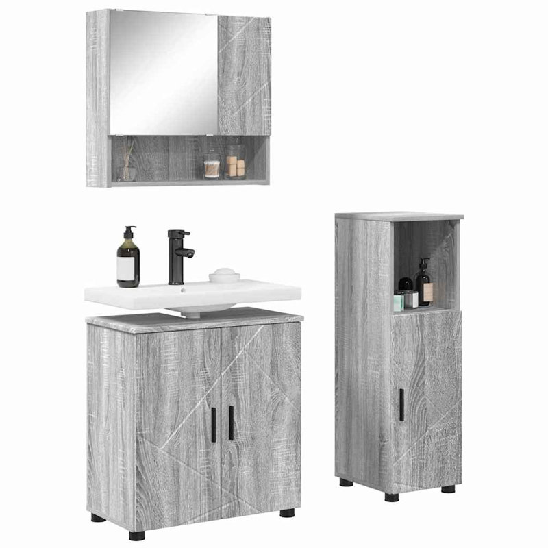 Bathroom Storage Furniture Set, Grey