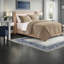 De literie en velours pour très grand lit, couvre-lit matelassé taupe pour la chambre à coucher