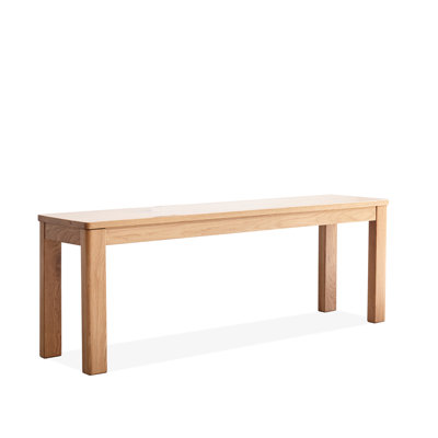 Natural Oak Bench For Living Room, Rectangular Shape, Wide Seating, Versatile Various Decor Styles, Construction Solid Dining Bench, Ends, Suitable Narrow Spaces, Spacious Aesthetic Appeal