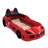Red Twin Size Race Car Bed Featuring Modern Novelty Look, Magnetic Doors, Led Lights On Wheels And Bottom, Upholstered Headboard Sides, 4 Sound Options Via Remote Controller, Headlights As Night-779178789