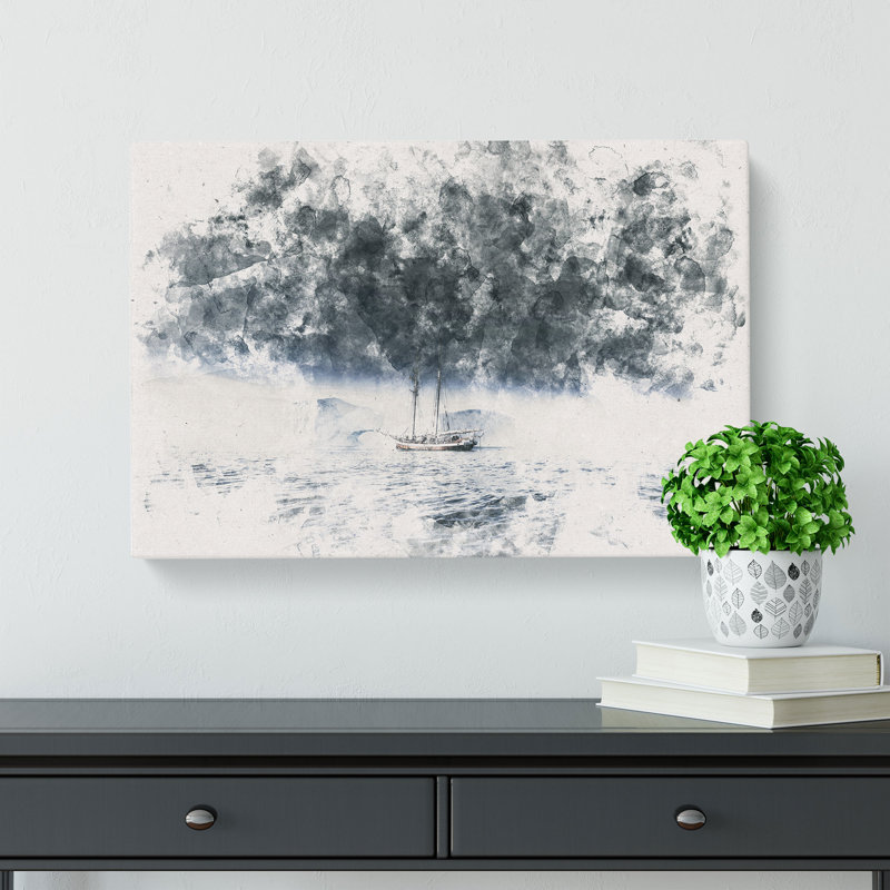 Boat In The Arctic - Wrapped Canvas, 35cm H x 50cm W x 3cm D