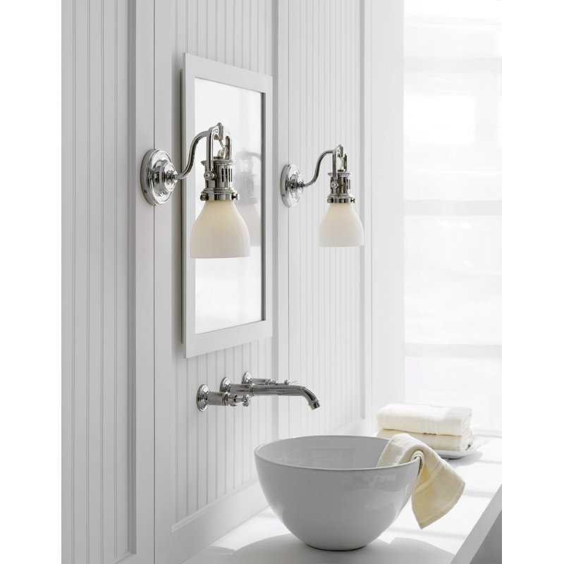 Chapman & Myers Yoke Suspended Sconce, Polished Nickel