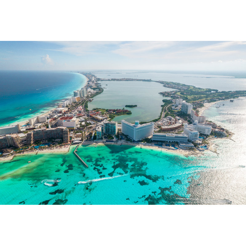 Cancun Beach by Mariakray - Wrapped Canvas Print, 30cm H x 46cm W