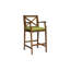 Tabourets d'extérieur en bois d'acacia avec coussins résistants à l'eau-1763243709