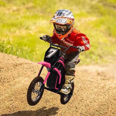 24V Kids Electric Dirt Bike, 3-Speed Ride On Motorcycle w/Suspension, 14.29MPH, ASTM Certified, Gift 