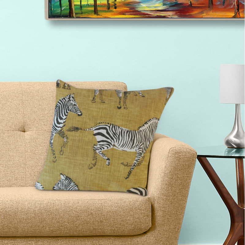 Ogden Feather Reversible Throw Pillow, 18" x 18", Green/Black/White, Throw Pillow