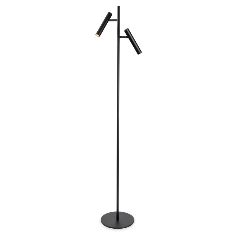 141cm Matte LED Column Floor Lamp, Black 