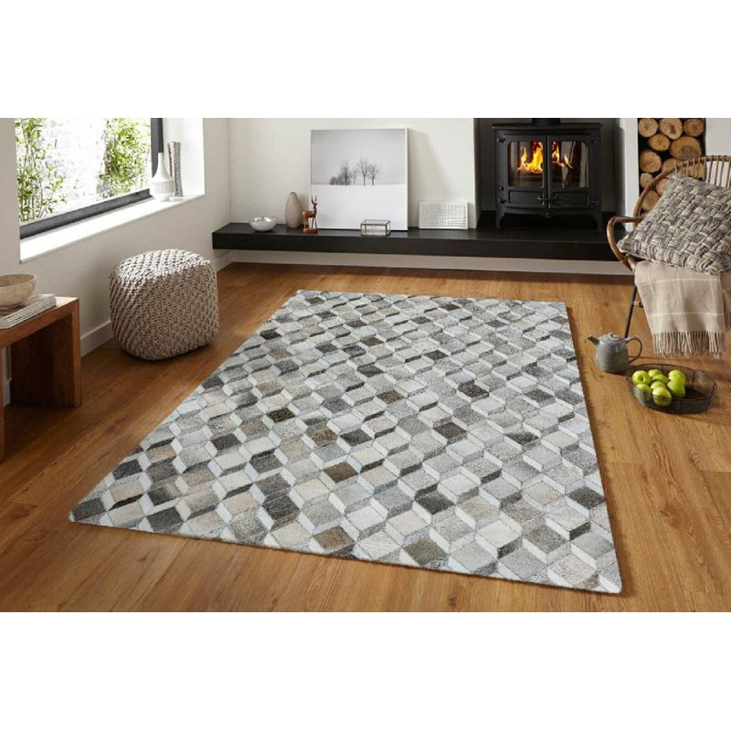 Goizargi Washable Geometric Indoor / Outdoor Rug, Rectangle 4' x 6'