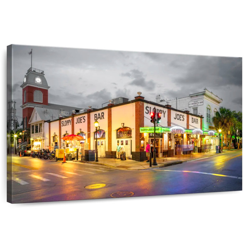 Rorry Nighttime In Key West Noir, 20" H x 30" W