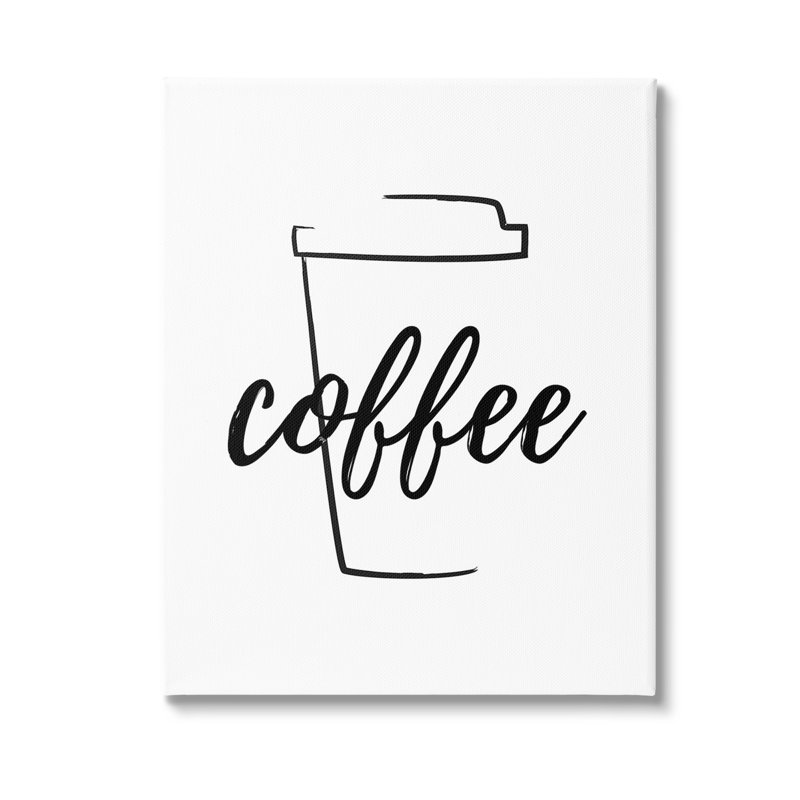 «Minimal Coffee Cup» par Martina Pavlova, Toile tendue, H 20 po x l 16 po x P 1,5 po