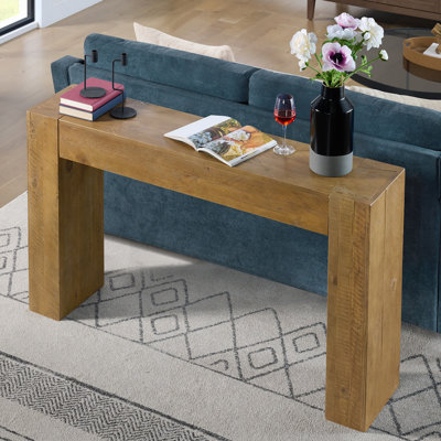  Stockyard 56" Solid Wood Console Table (Light Brown)