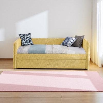 Daybed With Pop-Up Trundle Upholstered Tufted Sofa Bed