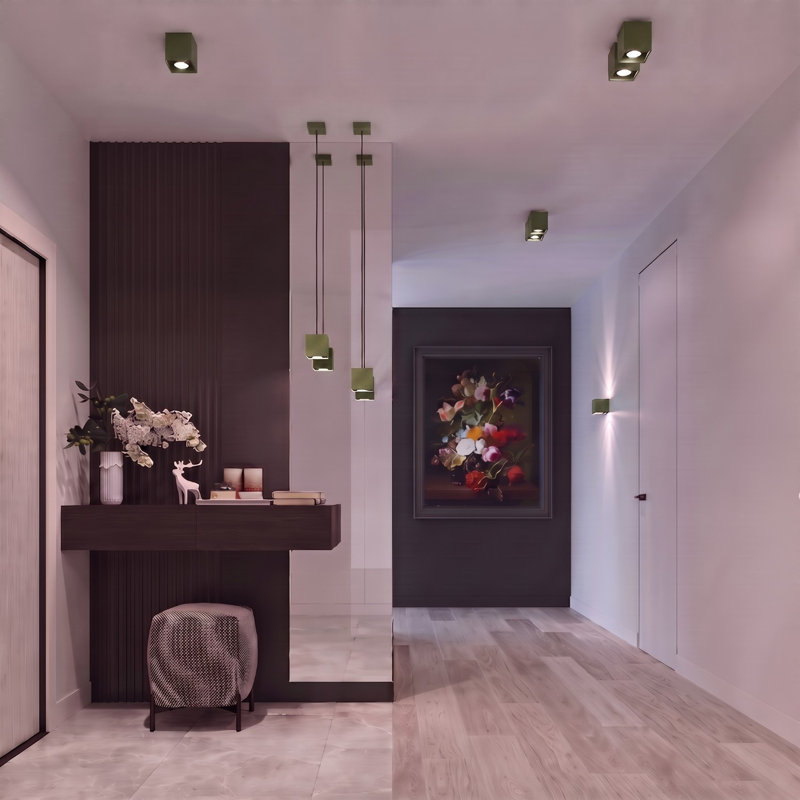 QUAD Flush Mounted Sconce, Wall lamp QUAD 1 olive green, Olive Green, 1 Light