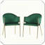Ensemble de 2 chaises de salle à manger rembourrées modernes en velours robuste, élégant et durable