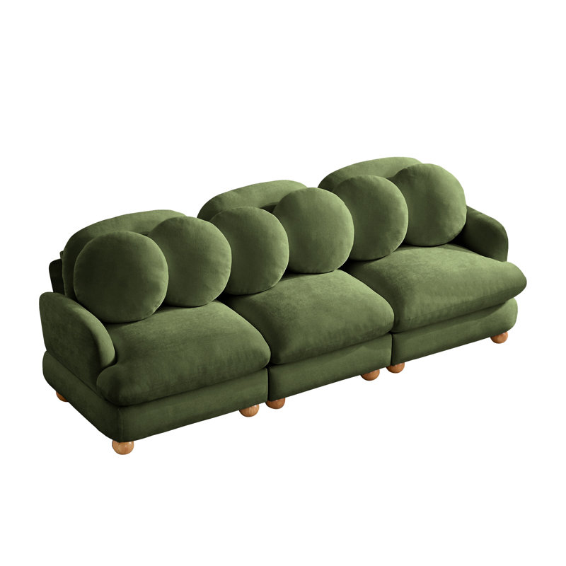 Canapé en chenille Comfy, L 68 po, Chenille brun clair