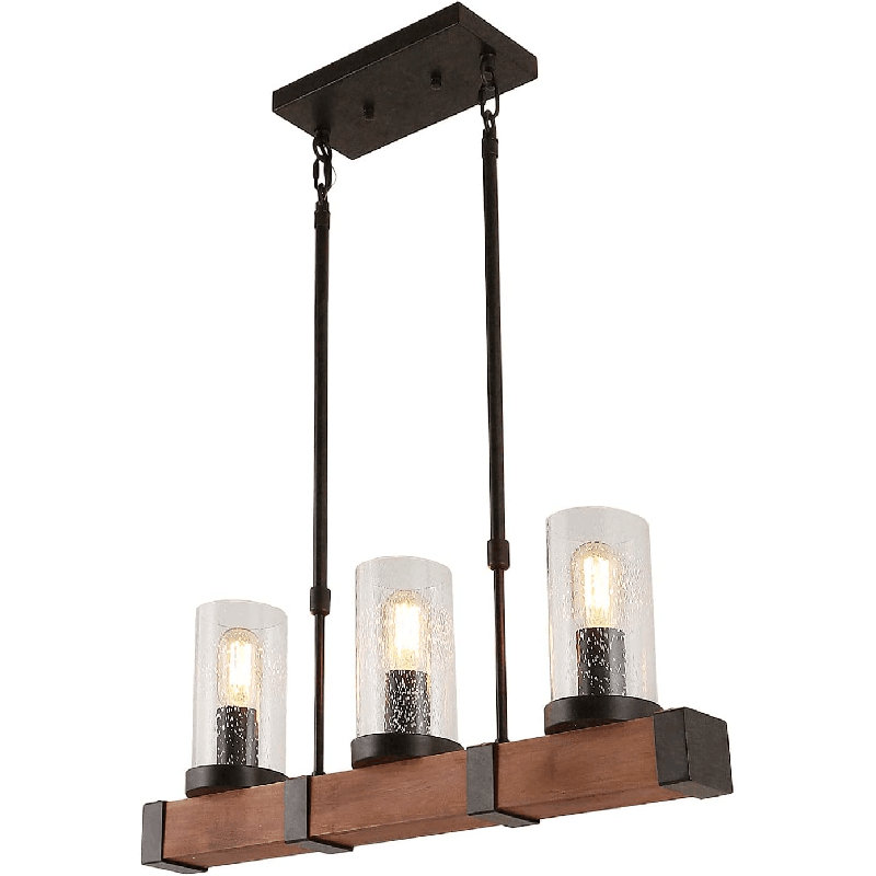 Lustre pour îlot de cuisine 3 lumières Cesidio