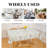 Waterproof Rectangle Tablecloth Flannel Backed Vinyl Tablecloth 60"x 84",Beige Coffee Kitchen Print
