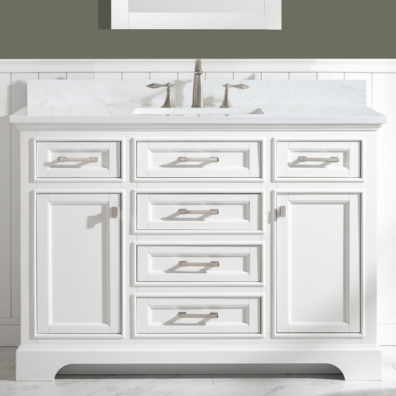 Ensemble de meuble-lavabo simple 48 po Zoila, Blanc