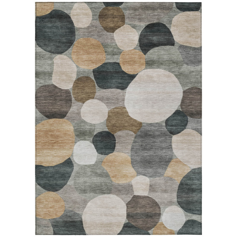 Machine Washable Indoor/Outdoor Jozwiak ACN2375 Geometric Rug, Rectangle 8' x 10'