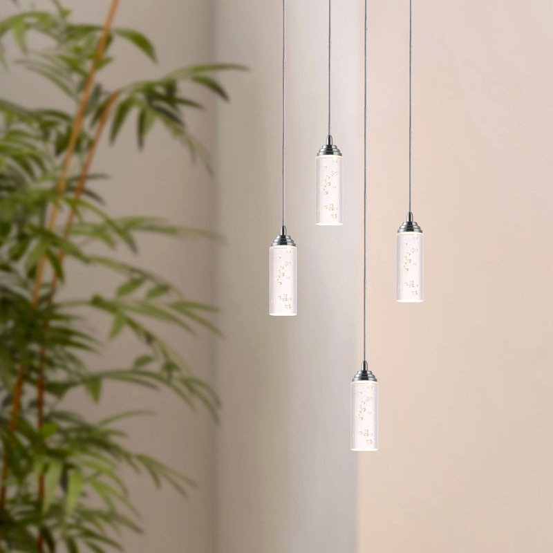 Luminaire suspendu cylindrique à DEL 4 lumières Ardrie, H 8,7 po x l 1,8 po x P 1,8 po