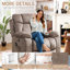 Fauteuil inclinable en microfibre Rawleigh de 41,3 po de largeur avec lombaire et massage 8 points, port USB et deux porte-gobelets cachés-483164747