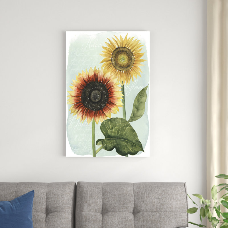 Étude de tournesol I, H 36 po x l 24 po x P 1,25 po