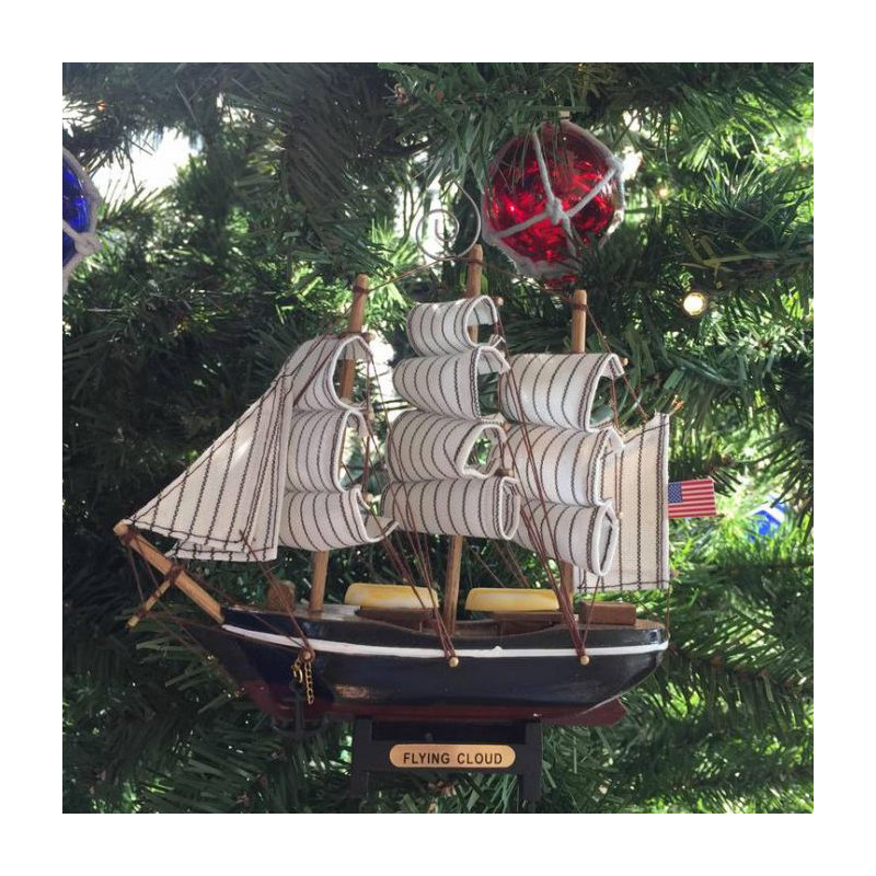 Ornement de Noël nuage bateau