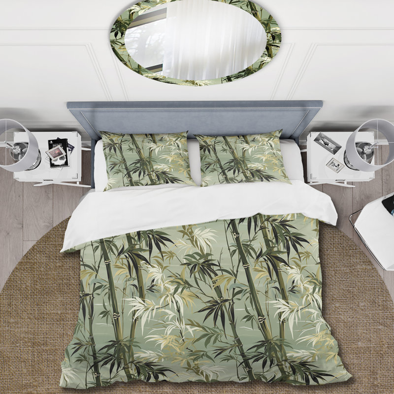Literie Bamboo Retreat Tropical, Housse de couette simple + 1 taie décorative stan