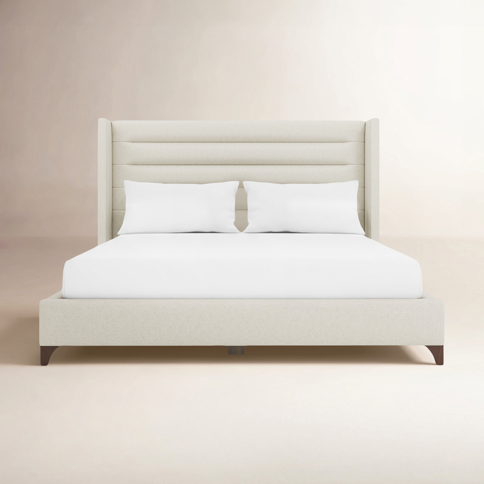 Miliyah Wingback Maple Bed, Off White Revolution®, King