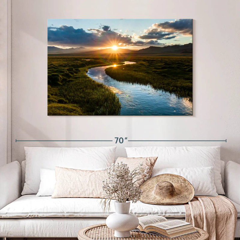 Alvord Sunset Stream, H 32 po x l 48 po