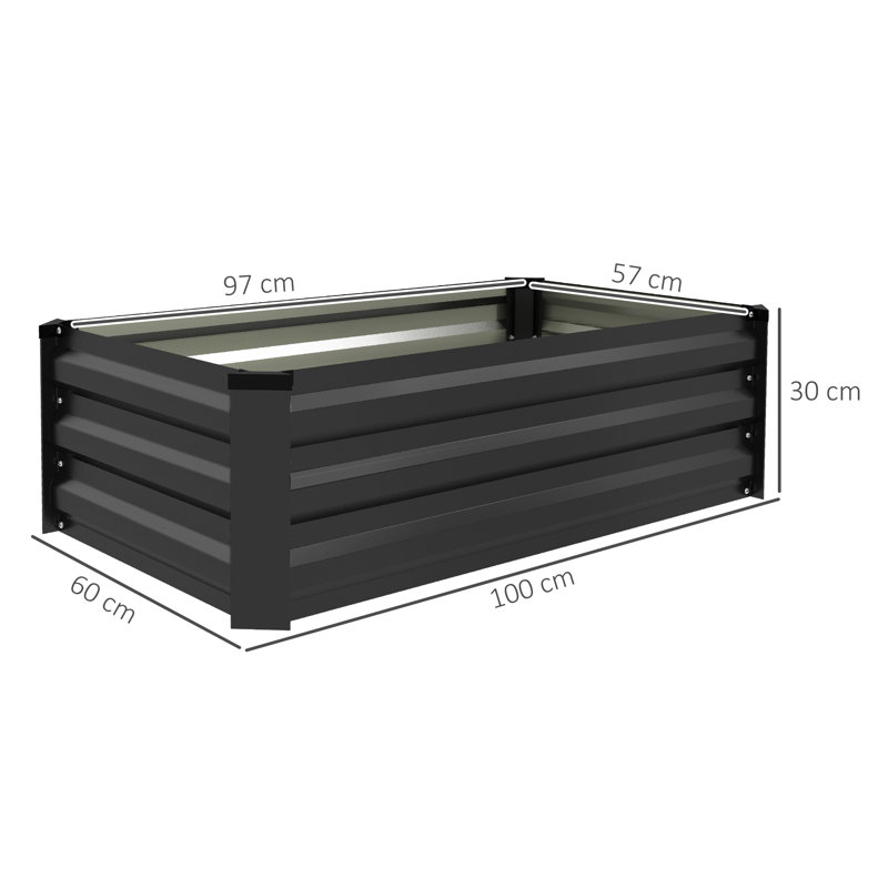 Brently Metal Raised Garden Bed