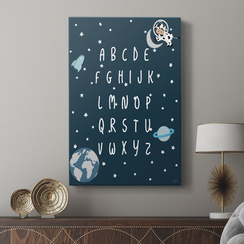 Space Cow Alphabet - galerie sur mesure, H 48 po x l 32 po