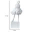 Sculpture décorative Hugo Ladylike, sculptée à la main, marbre blanc résine 20 pouces