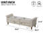 Banc de rangement rembourré de 65,55 po-1367550830