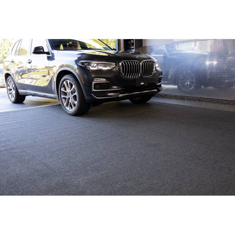 Armour All Original Garage Floor Mat, (22' x 8'10"), Protects Surfaces, Transforms Garage, Absorbent/Waterproof/Durable (Includes Double Sided Tape) (USA Made) (Charcoal)