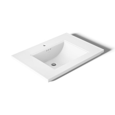 Memoirs Stately Pedestal/Console Table Bathroom Sink Basin with Single Faucet-hole Drilling