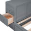 Lit de jour simple avec lit gigogne, gris - Construction en bois-1811091116