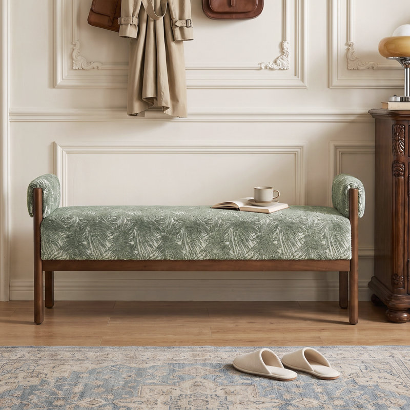 Upholstered Bench, Vert