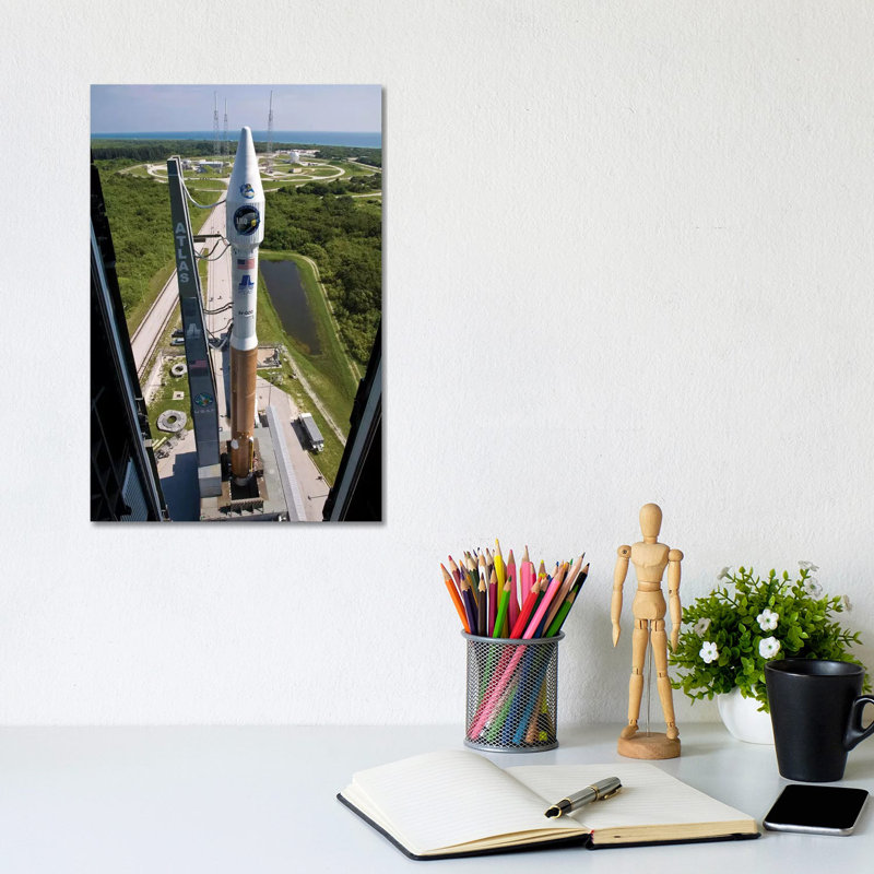An Atlas V Rocket on the Launch Pad at Cape Canaveral Air Force Station, Florida 1 Piece Wrapped Canvas Wall Art